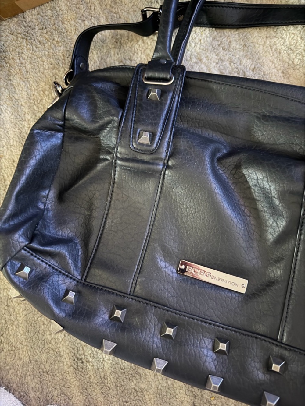 BCBG Generation Black Studded Tote